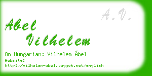 abel vilhelem business card