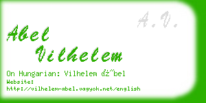 abel vilhelem business card